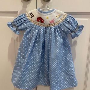 Smocked Farm Animal Dress, size 6 Mos